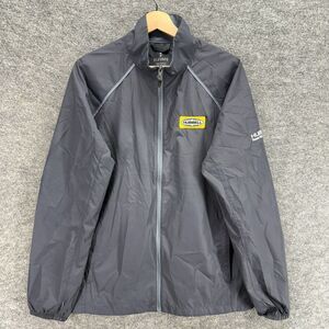 Elevate Windbreaker Jacket Men S Small Gray Full Zip High Neck Long Sleeve